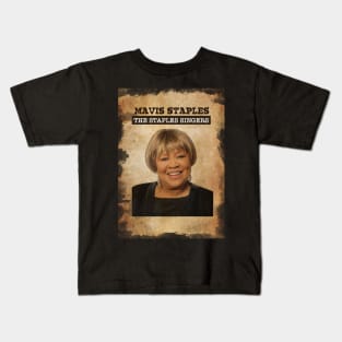 Vintage Old Paper 80s Style Mavis Staples Kids T-Shirt